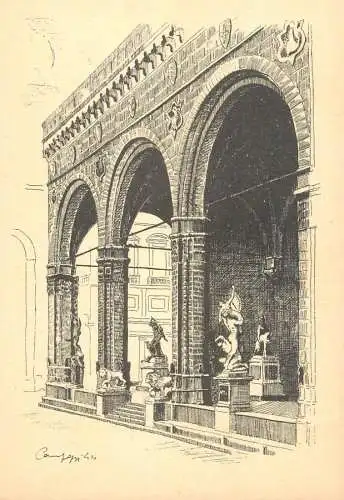 Italia cartolina postale Firenze lodge of the Orcagna