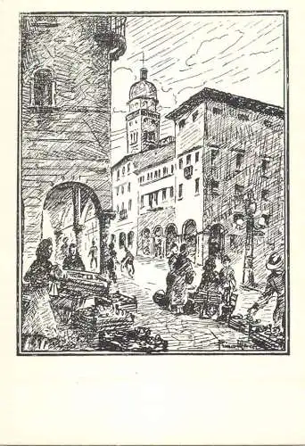 Italia cartolina postale Conegliano Piazza Cima