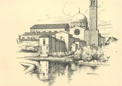 Italia cartolina postale Padova Chiesa del Carmini