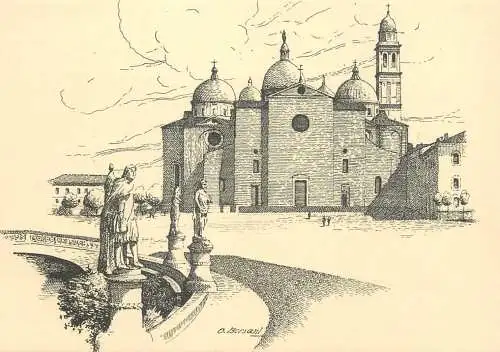 Italia cartolina postale Padova Chiesa di S. Guistino