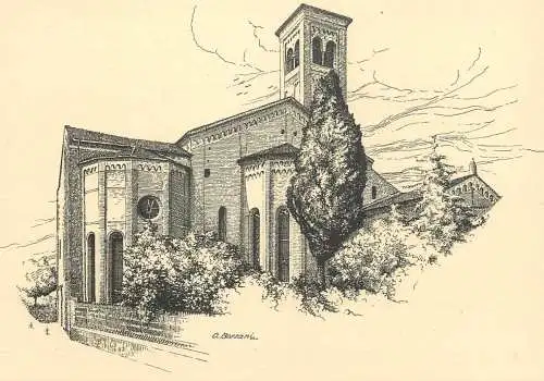 Italia cartolina postale Padova chiesa degli eremitani