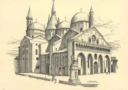Italia cartolina postale Padova Basilica di S. Antonio