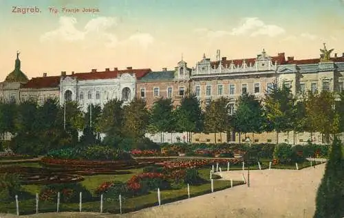 Postcard Croatia Zagreb Franje Josipa