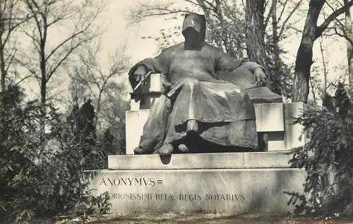 Hungary Budapest Monument of Anonymous