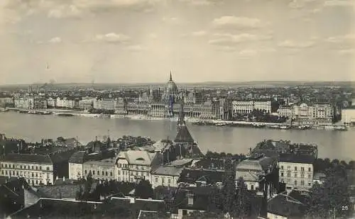 Hungary Budapest general view from Gellert Mountain