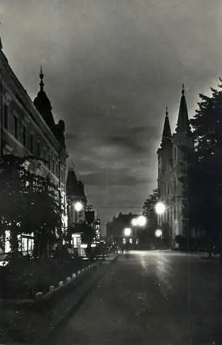 Hungary Zalegerszeg street night view