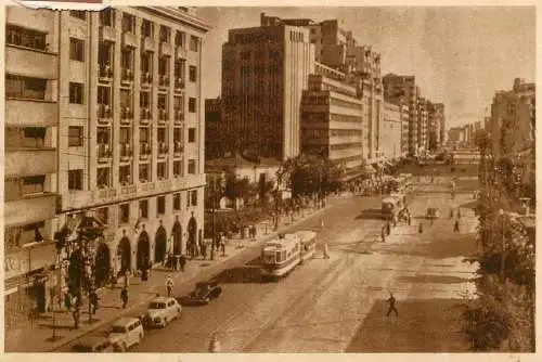 Romania tramvai bd-ul g-ral Magheru vedere din Bucuresti