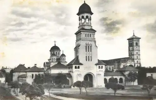 Postcard Romania Alba Iulia catedrala