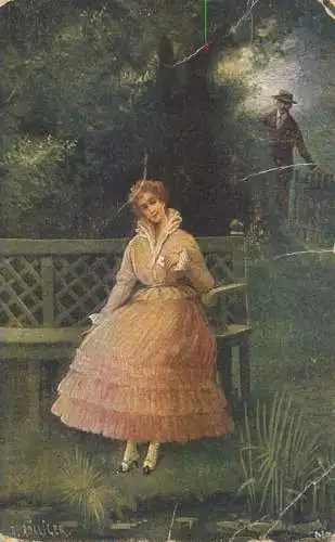 Fine art postcard painting R. Rollinger tatalka
