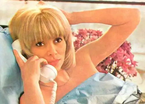 Postcard Stage & screen stars postcard ACIN Romania Mireille Darc