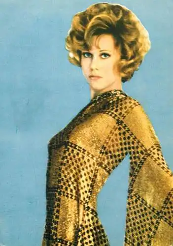Postcard Stage & screen stars postcard ACIN Romania Jane Fonda