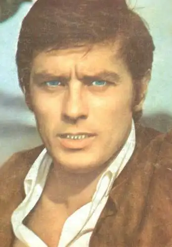 Postcard Stage & screen stars postcard ACIN Romania Alain Delon