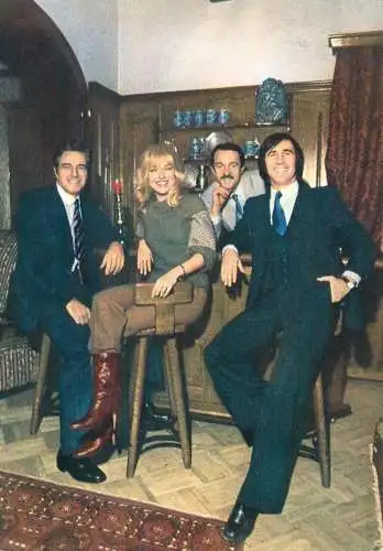 Postcard Stage & screen stars postcard ACIN Romania Eniko Szilagyi Sergiu Nicolaescu Vladimir Gaitan George Mihaita