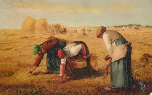 Postcard illustrators painting agricultural scene field day