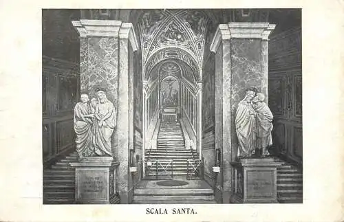 Postcard religious card Scala Santa architecture