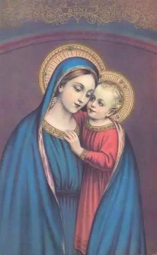 Postcard religious card Holy mother and child