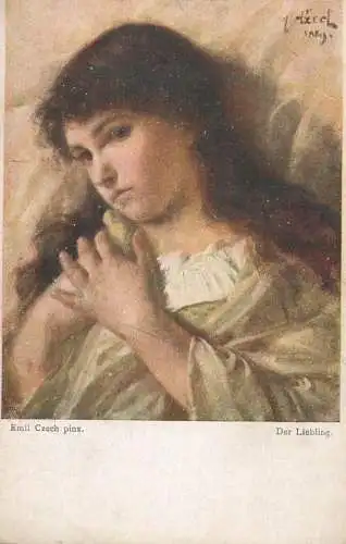 Postcard Illustrators painting Emil Czech der liebling