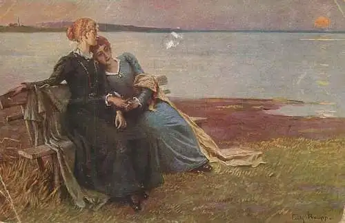 Postcard Illustrators painting Deutsche Meister Fritz Raupp