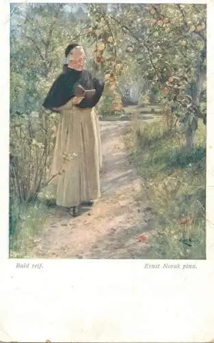 Postcard Illustrators painting bald reif. Ernst Novak