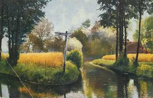 Postcard Illustrators painting summer chanel intersection
