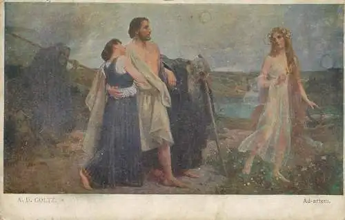 Postcard Illustrators painting A.d. Goltz ad-artem