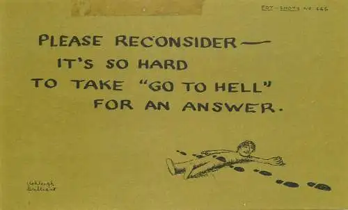 Postcard joke curse words example