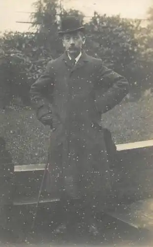 Photograph social history elegance man with hat and cane