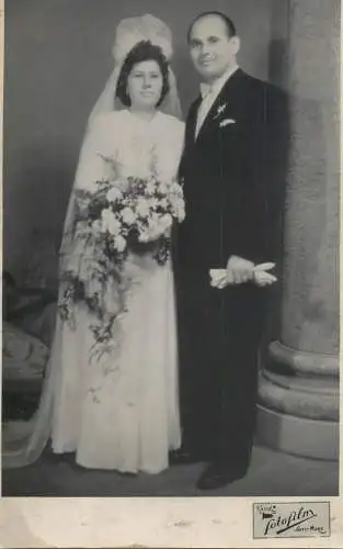 Photograph social history wedding marriage bride groom Satu Mare