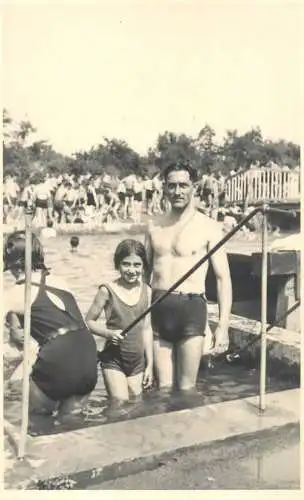 Photograph social history family at the community pool