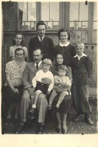 Photograph social history family scene elegance unity
