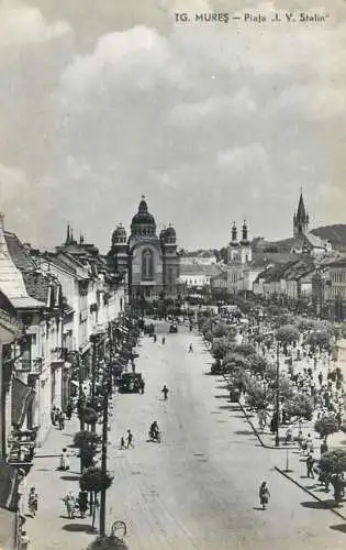 Romania Piata "I. V. Stalin" vedere din Targu Mures