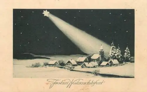 Greetings fantasy postcard holiday Christmas landscape Frohliche Weihnachtfest