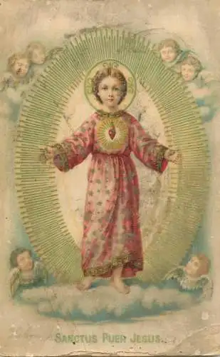 Greetings fantasy postcard Christmas Sanctus Puer Jesus