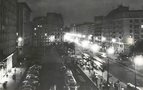 Romania Bucuresti vedere de pe bd-ul g-ral Magheru aspect nocturn