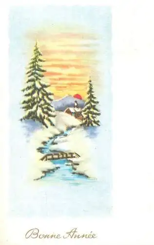 Postcard holiday New year winter landscape Belgium
