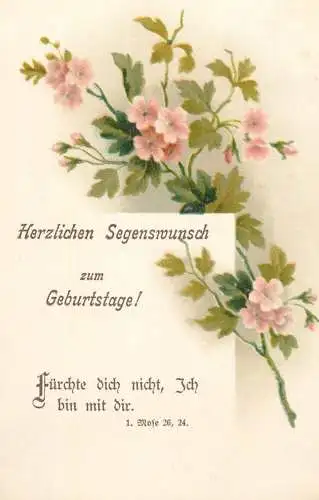 Postcard flower religious psalm