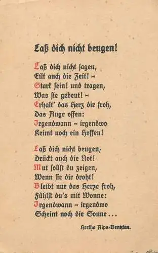 Postcard poem Germany