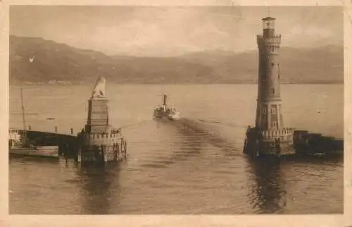 Germany Lindau im Bodensee Hafeninfahrt