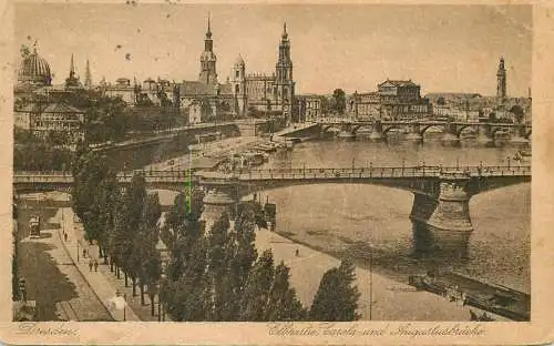 Germany Dresden Elbpartie Carola und Augustusbrucke