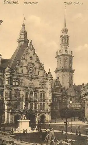 Germany Dresden Konigliche Schloss Georgentor