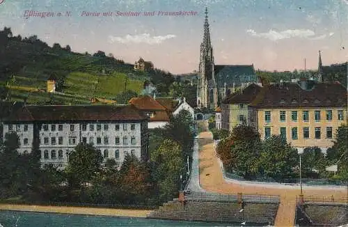 Germany Esslingen am Neckar Partie mit Seminar und Frauenkirche