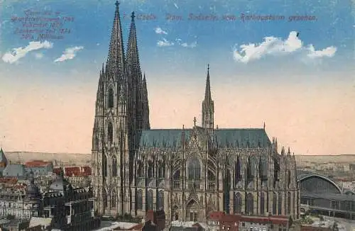 Germany Koln Dom vom Rathausturm Sudseite gesehen