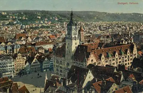 Germany Stuttgart Rathaus general view