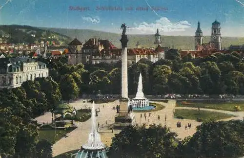 Germany Stuttgart Schlossplatz mit Schloss