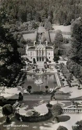 Germany Schloss Linderhof (Oberbayern) aerial view