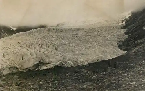 Glacier evolution vintage real photo postcard
