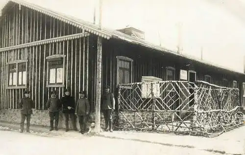 Military barrack vintage photo postcard