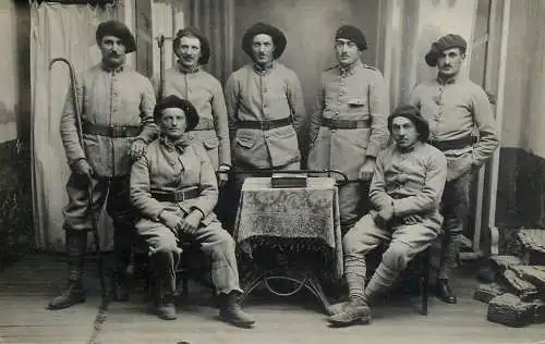 Regimental souvenir photo postcard military uniforms