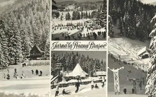 Postcard Romania iarna la Poiana Brasov