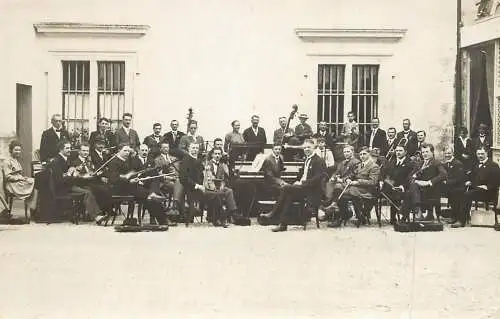 Bern 1918 music band photo postcard